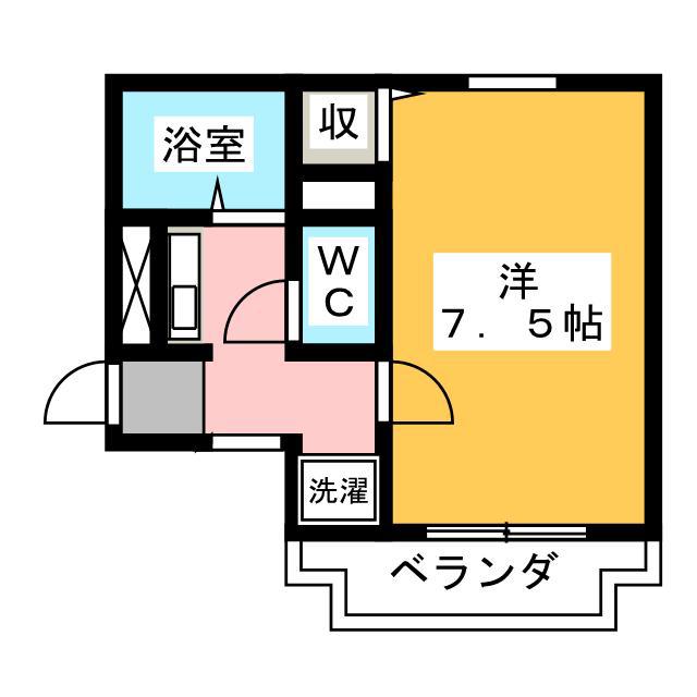 CITY TERRACE 音羽(1K/2階)の間取り写真