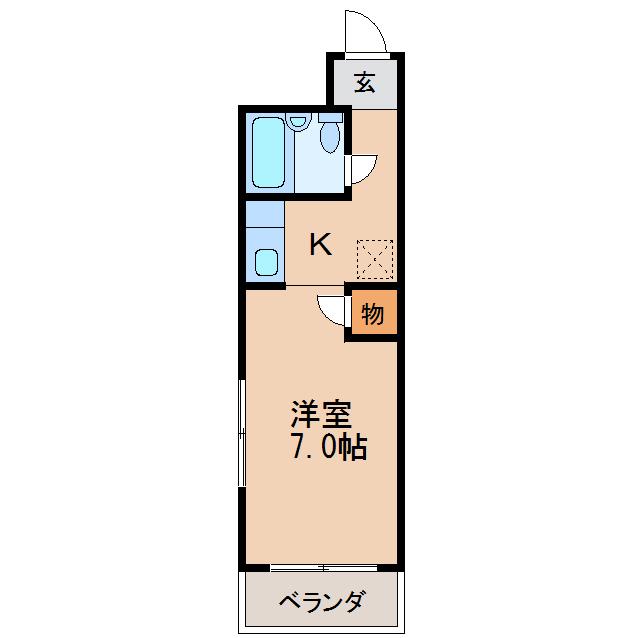 第二戸嶋屋ビル(ワンルーム/4階)の間取り写真
