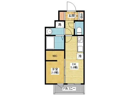 デュオフラッツ鶴舞(1DK/8階)の間取り写真