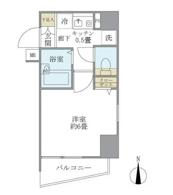 プレール麻布十番 5階階 間取り