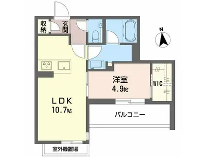 シャーメゾングランベアー(1LDK/2階)の間取り写真