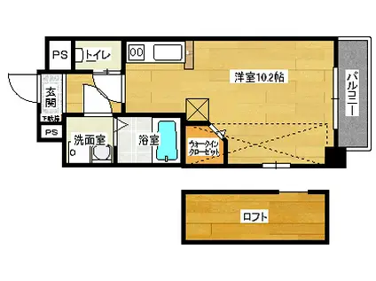 KATAYAMABLDG 20(ワンルーム/2階)の間取り写真