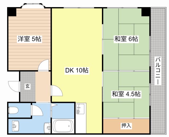 アトレOSマンション(3DK/3階)の間取り写真