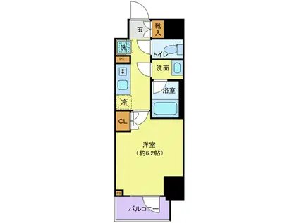 オープンブルーム川口並木(1K/9階)の間取り写真