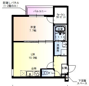 フジパレス井高野V番館(1LDK/1階)の間取り写真