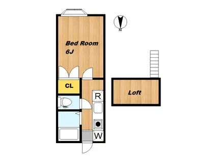メゾントークバレー(1K/2階)の間取り写真