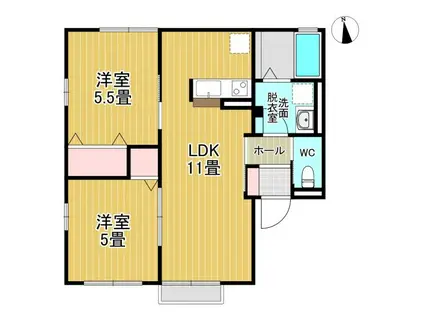 エミグラント・コスモ(2LDK/2階)の間取り写真