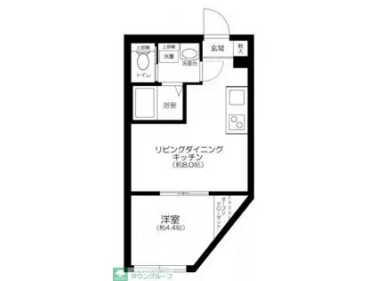 RESIDENCE 南千住(1LDK/1階)の間取り写真