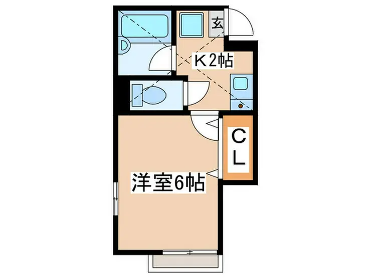 アザレ読売ランドA棟 2階階 間取り