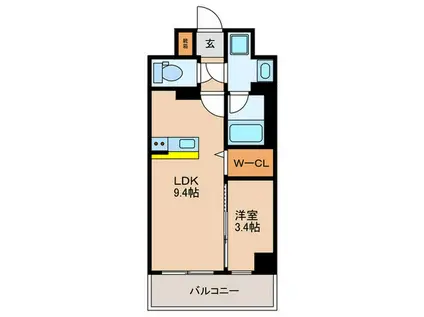 ルーチェ・M(1LDK/2階)の間取り写真