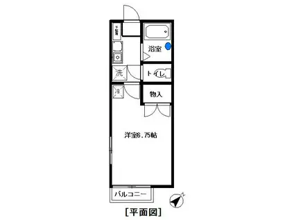 メゾン・ド・エスプリ(1K/2階)の間取り写真