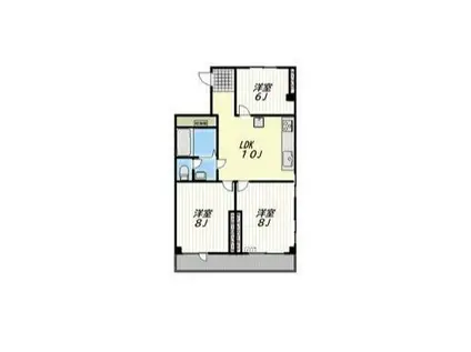 JILL(3LDK/4階)の間取り写真