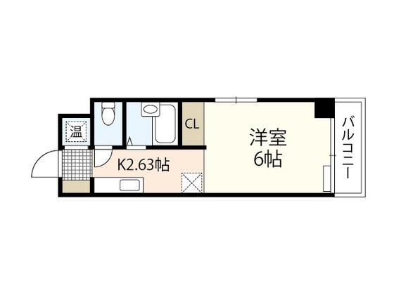 西岡ビル(ワンルーム/3階)の間取り写真