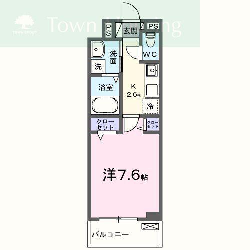 アリビオガーデン(1K/2階)の間取り写真