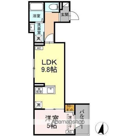 セレスティア大島(1LDK/3階)の間取り写真