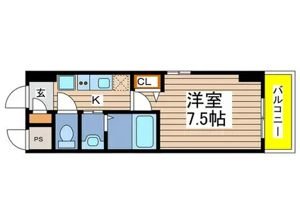 ファーニッシュ太平通(1K/9階)の間取り写真