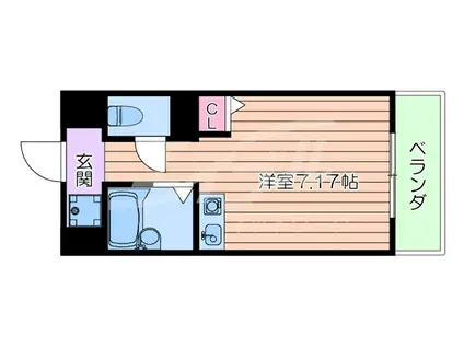 ART21(ワンルーム/3階)の間取り写真