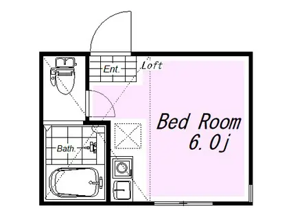 ユナイト山手イリアマリニン(ワンルーム/1階)の間取り写真