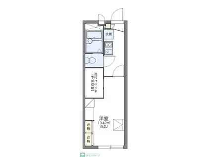 レオパレス緑町(1K/2階)の間取り写真