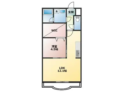 ポラリス(1LDK/3階)の間取り写真