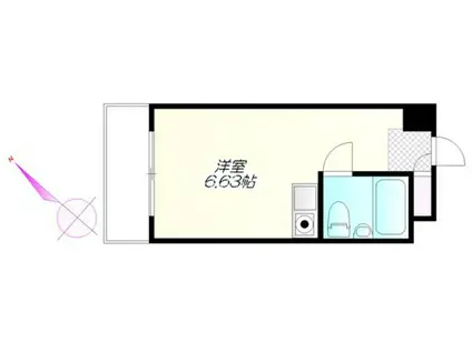 宮島ビル(ワンルーム/5階)の間取り写真