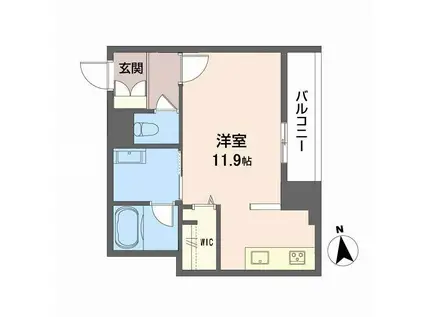 グランメゾン天神(ワンルーム/3階)の間取り写真