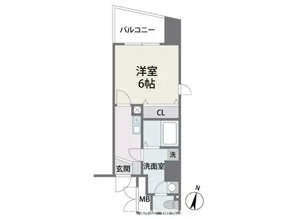 アビターレ春吉(1K/4階)の間取り写真