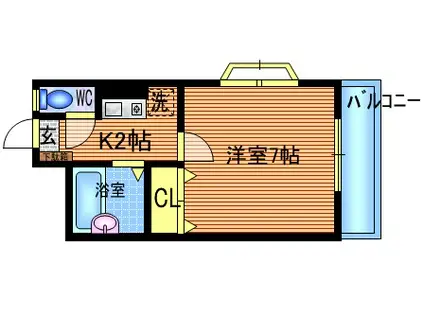 エクシブ吉祥寺(1K/3階)の間取り写真