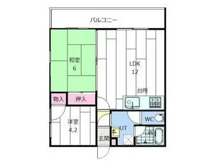 メゾン31(2LDK/3階)の間取り写真