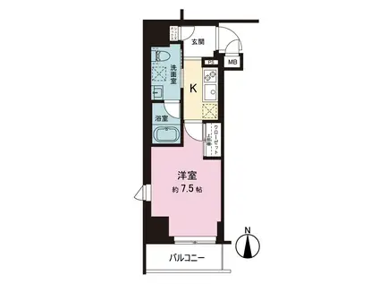 建物画像 グランドコンシェルジュ神楽坂α(1K/3階)の間取り写真