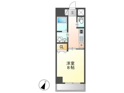 BERG IZUMI(1K/3階)の間取り写真