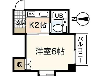 キャッツアイ本川(1K/5階)の間取り写真