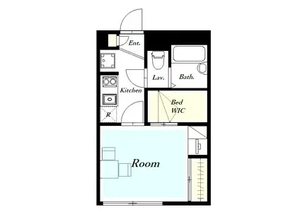 パピエ薫風(1K/1階)の間取り写真