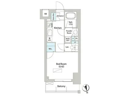 バウスフラッツ日本橋馬喰町(1K/11階)の間取り写真