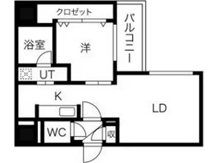 NCウイング白石(1LDK/8階)の間取り写真