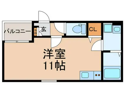 BADGE SUWA(ワンルーム/3階)の間取り写真