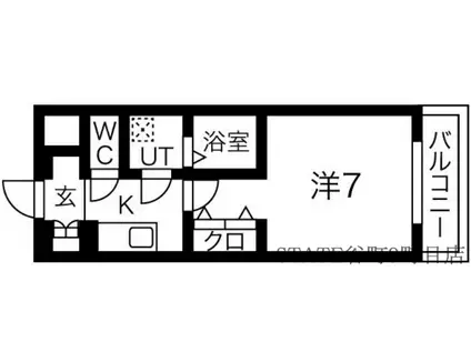 エスプレイス大阪城サウスコンフォート(1K/5階)の間取り写真