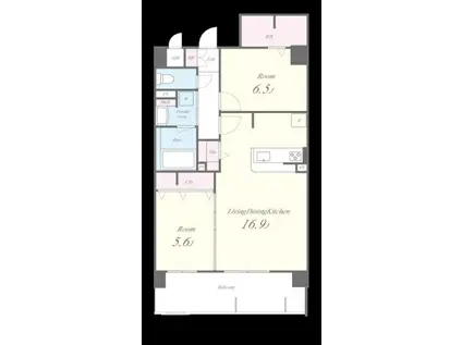 エクセルハイム東灘(2LDK/3階)の間取り写真