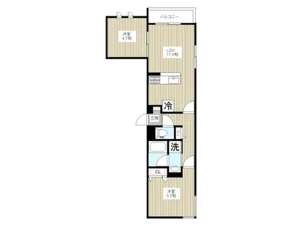 SANMARINO.D.CASA(2LDK/3階)の間取り写真