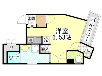 アムールみのりV(ワンルーム/4階)の間取り写真