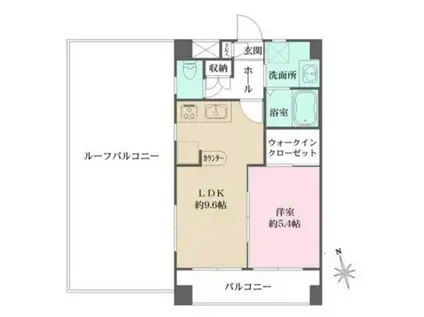 アビオン中野坂上(1LDK/4階)の間取り写真