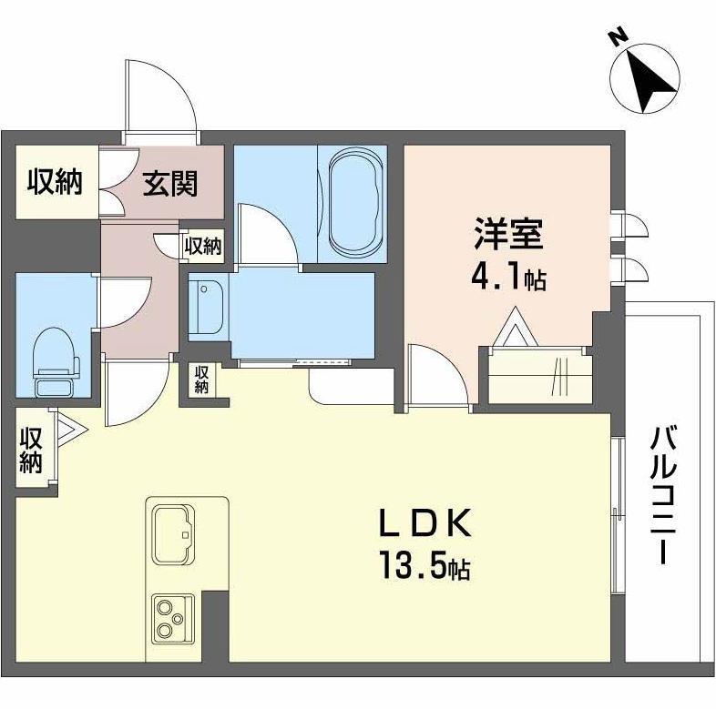 シャーメゾン 桜町(1LDK/3階)の間取り写真