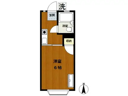 アドウエスタリア(1K/2階)の間取り写真