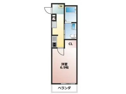 モカ星のすみか(1K/2階)の間取り写真