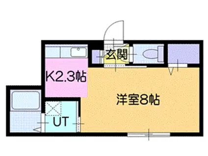 メゾンドヒロ(1K/3階)の間取り写真