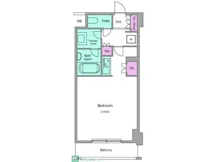 レジディア九段下(ワンルーム/8階)の間取り写真