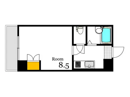 第18やたがいビル(1K/9階)の間取り写真