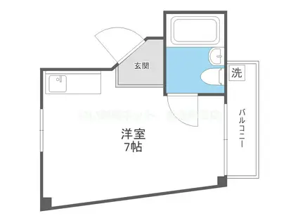 キャロル豊中本町(1K/1階)の間取り写真