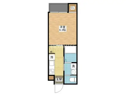 BAMBOO FOREST UK(1K/2階)の間取り写真