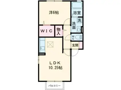 セジュールひまわりII(1LDK/1階)の間取り写真